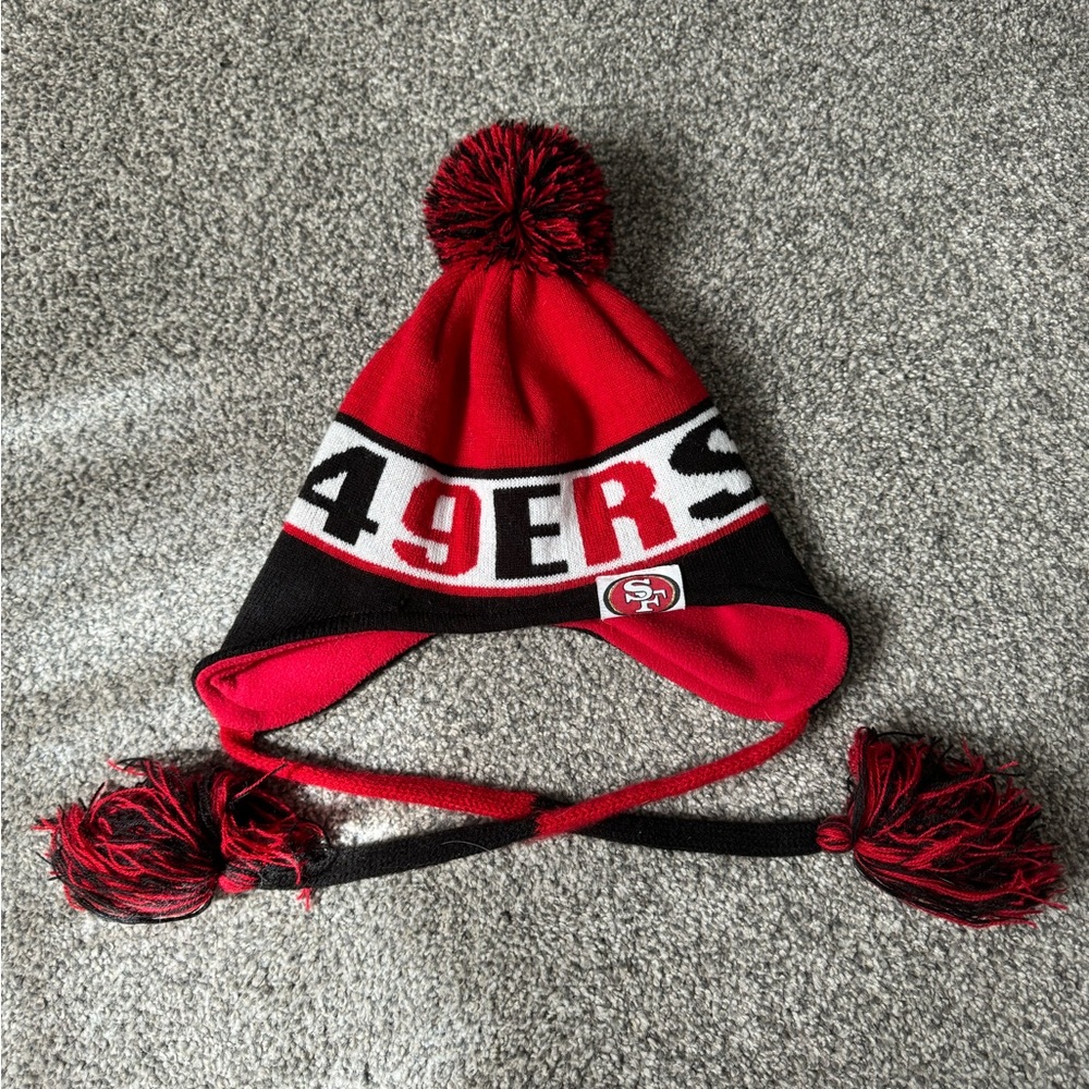 San Francisco 49ers Beanie red, black, and white unisex adult